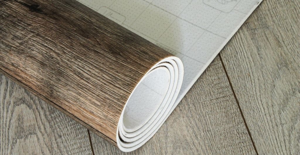 Roll of vinyl flooring
