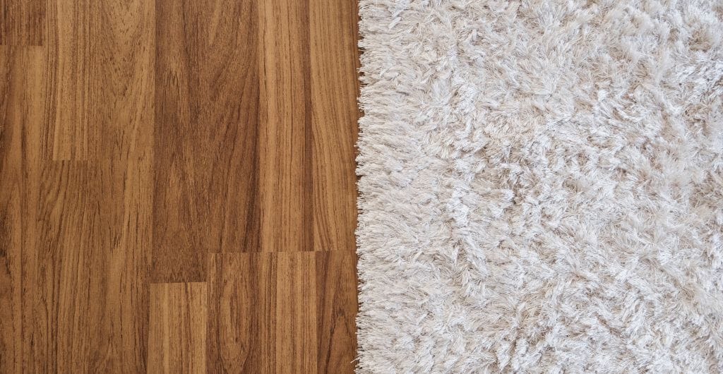 Hardwood and carpet floor